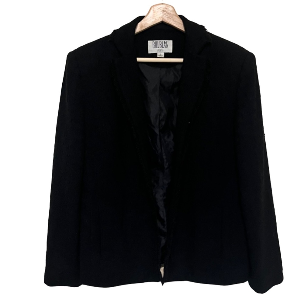 Vintage Bill Blass Black Tweed Blazer
